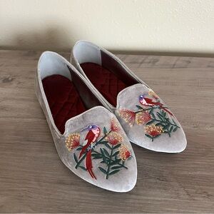 Birdies x Minted Velvet Blackbird Loafers Women’s 8 Grey Flats Royal Perch